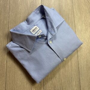 GIORGI ARMANI Current  Men's Shirt Blue Long Button Sleeve Dress Size 43 / 17 XL